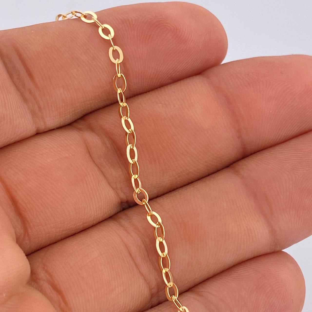 Tobillera Aro Seguido 2.2gr / 11 in / Oro Amarillo +3 18K $