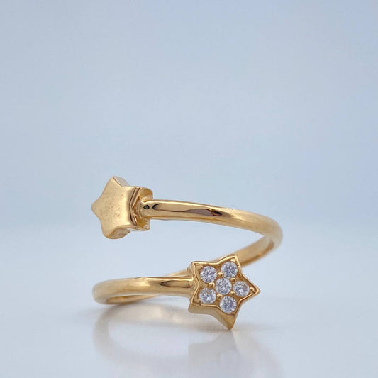 Star Hug Ring 3.3gr / Size 6 3/4 / 18K Gold $