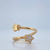Star Hug Ring 3.3gr / Size 6 3/4 / 18K Gold $