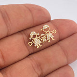Herraje Familia 1.65gr / 1 in / Oro Amarillo 18K $