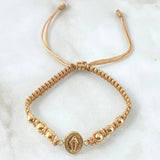 Beige Bracelet Charm 1.05gr / 4mm Beads Polished 6 pcs 18K Yellow Gold ©