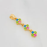 Pendant Flowers 1.55g / 1 1/4 in 18K Yellow Gold