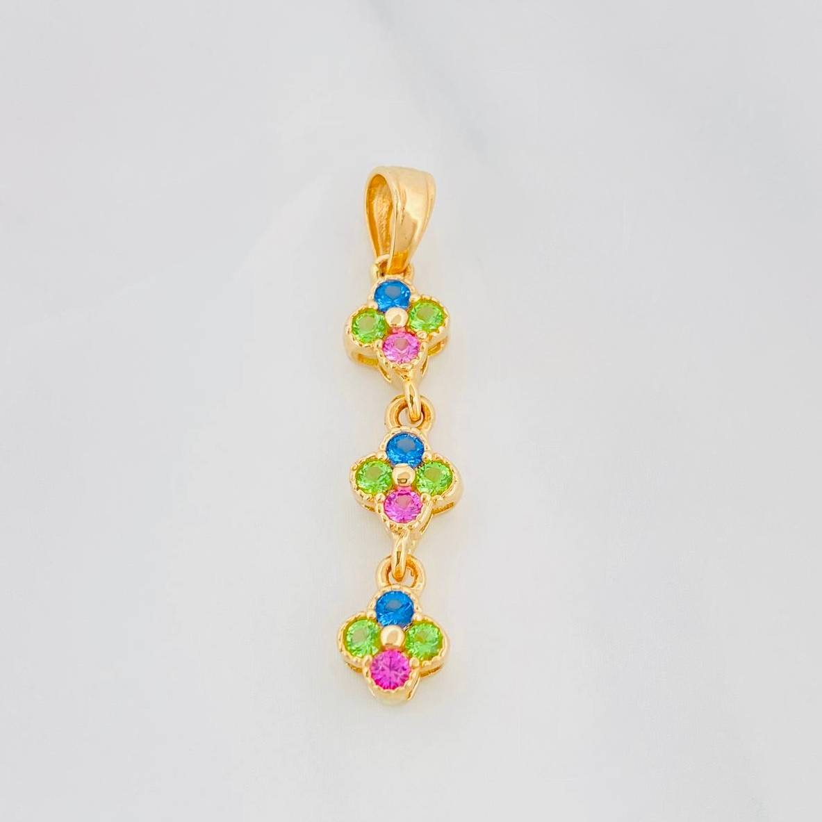 Pendant Flowers 1.55g / 1 1/4 in 18K Yellow Gold