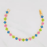Pulso Flores 10.85g / 6 3/4 in / 6mm Oro Amarillo 18K