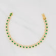 Tennis Bracelet Flower 15.2g / 6 3/4 in / 6mm Yellow Gold 18K