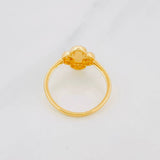 Clover Ring 2.3g / T7 1/2 Two-Tone Yellow White Gold 18K