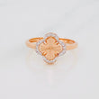 Clover Ring 2.15g / T6 1/4 Two-Tone White Rose Gold 18K