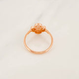 Clover Ring 2.15g / T6 1/4 Two-Tone White Rose Gold 18K