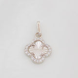Dije Trebol 1g / 3/4 in Oro Blanco 18K