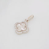 Dije Trebol 1g / 3/4 in Oro Blanco 18K