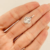 Dije Trebol 1g / 3/4 in Oro Blanco 18K