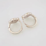Hoop Earrings Clover 2.8g / 1/2 in White Gold 18K