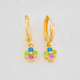 Candongas Trebol 2.15g / 3/4 in Oro Amarillo 18K