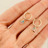 Candongas Trebol 2.15g / 3/4 in Oro Amarillo 18K