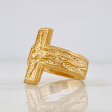 Christ Cross Ring 6.55g / T8 3/4 Yellow Gold 18K