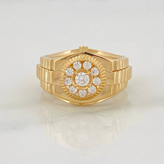 Halo Ring 7.05g / T10 3/4 Yellow Gold 18K