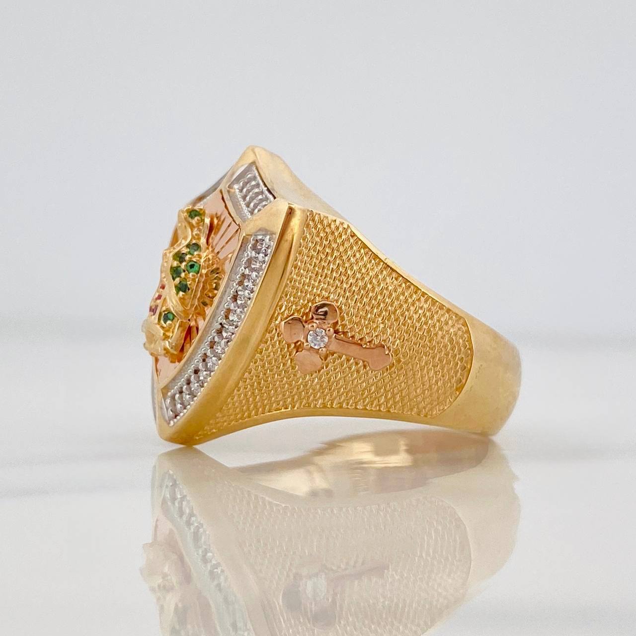 Anillo Virgen de Guadalupe 9.7g / T9 3/4 Tres Oros 18K