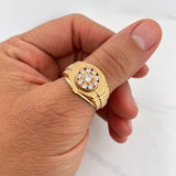 Anillo Halo 7.05g / T10 3/4 Oro Amarillo 18K