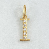 Pendant Letter I Silhouette 0.6gr / 1.8cm / 18K Gold ©