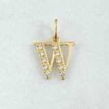 Pendant Letter W Silhouette 1.05gr / 1.8cm / 0.7in / 18K Gold ©