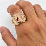 Anillo Herradura Caballo 10.3g / T10 1/2 Tres Oros 18K