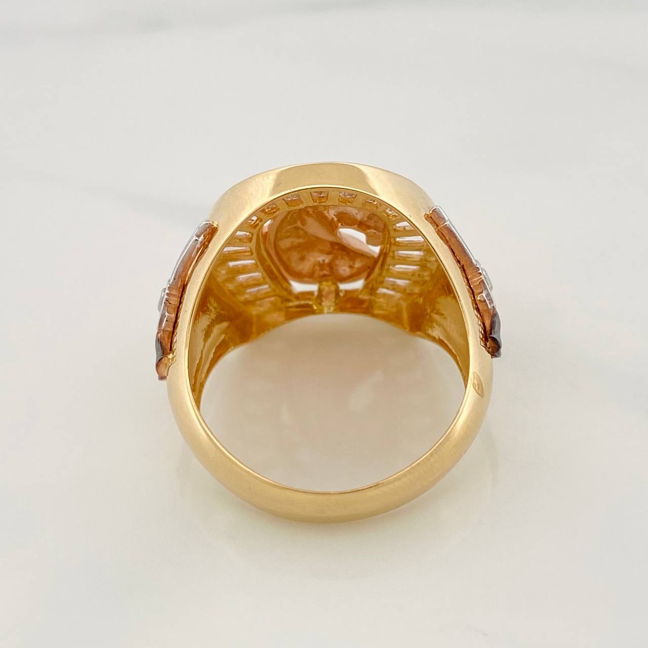 Anillo Herradura Caballo 10.3g / T10 1/2 Tres Oros 18K