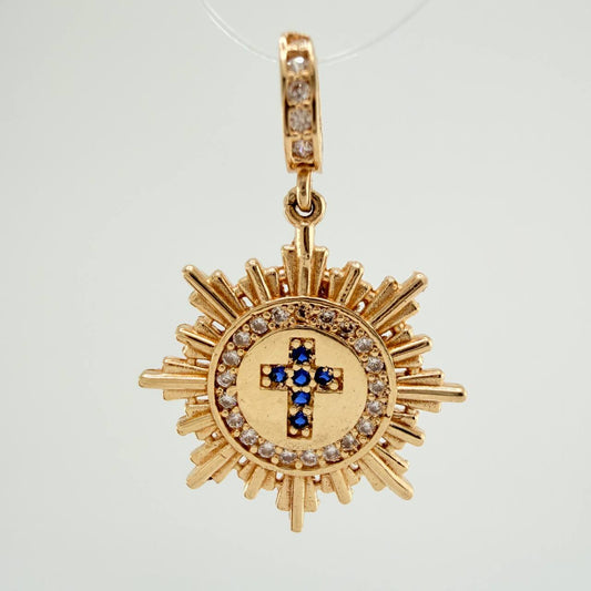 Dije Fragmento Cruz 2.35gr / 1 in / Oro Amarillo 18K &