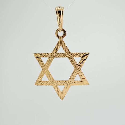 Dije Estrella De David 2.35gr / 1 1/2 in / Oro Amarillo 18K &