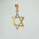Dije Estrella De David 2.35gr / 1 1/2 in / Oro Amarillo 18K &