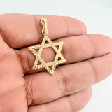 Dije Estrella De David 2.35gr / 1 1/2 in / Oro Amarillo 18K &