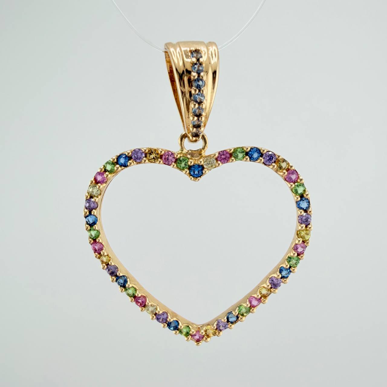 Dije Silueta Corazon 2gr / 1 1/4 in / Oro Amarillo 18K &