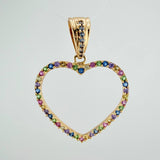 Dije Silueta Corazon 2gr / 1 1/4 in / Oro Amarillo 18K &