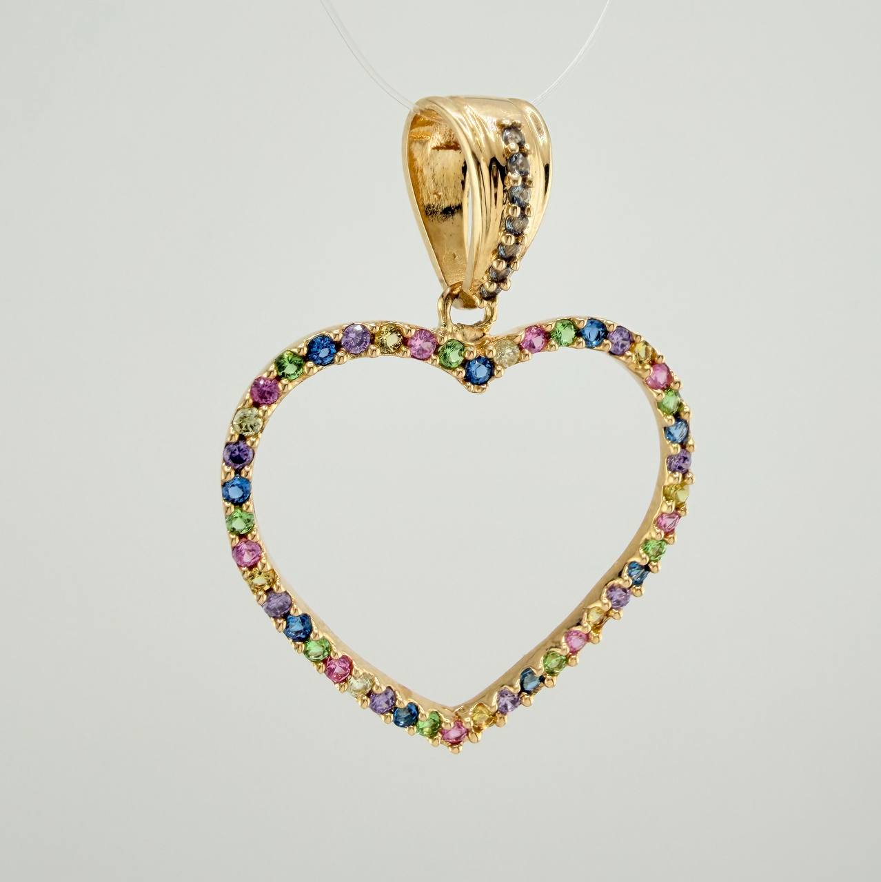 Dije Silueta Corazon 2gr / 1 1/4 in / Oro Amarillo 18K &