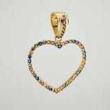 Dije Silueta Corazon 2gr / 1 1/4 in / Oro Amarillo 18K &