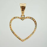 Dije Silueta Corazon 2gr / 1 1/4 in / Oro Amarillo 18K &