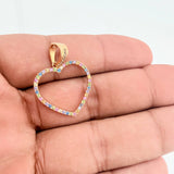 Dije Silueta Corazon 2gr / 1 1/4 in / Oro Amarillo 18K &