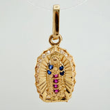 Our Lady of Guadalupe Pendant 1.25gr / 3/4 in / Yellow Gold 18K &