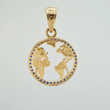 Dije Silueta Tierra 2gr / 1 in / Oro Amarillo 18K &