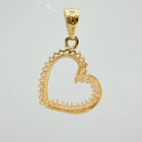Dije Silueta Corazon  1.2gr / 3/4 in / Oro Amarillo 18K &