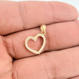 Dije Silueta Corazon  1.2gr / 3/4 in / Oro Amarillo 18K &