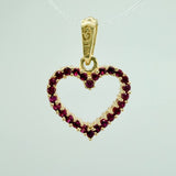 Dije Silueta Corazon Doble Faz 1.5gr / 3/4 in / Oro Amarillo 18K &