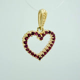 Dije Silueta Corazon Doble Faz 1.5gr / 3/4 in / Oro Amarillo 18K &