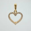 Dije Silueta Corazon Doble Faz 1.5gr / 3/4 in / Oro Amarillo 18K &