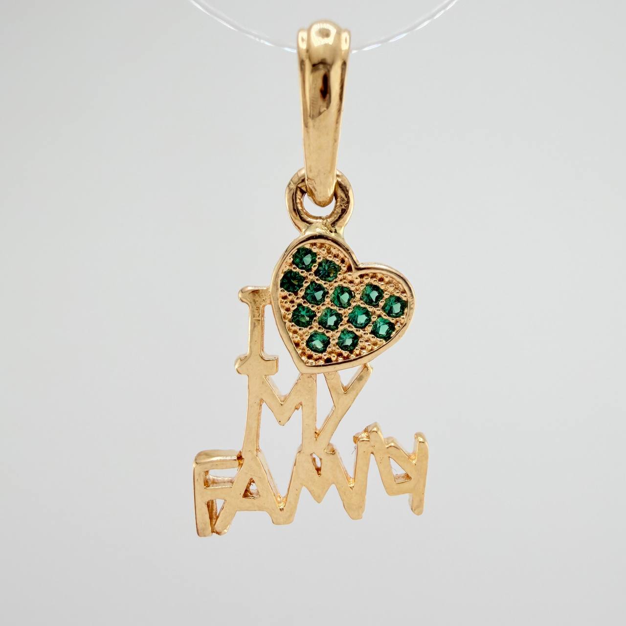 Heart Letters Pendant 1.6gr / 1 in / Yellow Gold 18K &