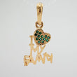 Heart Letters Pendant 1.6gr / 1 in / Yellow Gold 18K &
