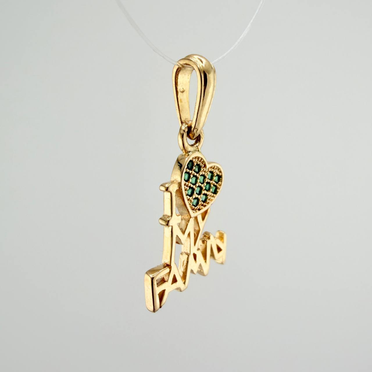 Heart Letters Pendant 1.6gr / 1 in / Yellow Gold 18K &