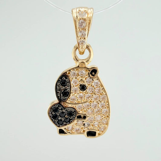 Dije Capibara 1.5gr / 3/4 in / Dos Oros Negro Amarillo 18K &