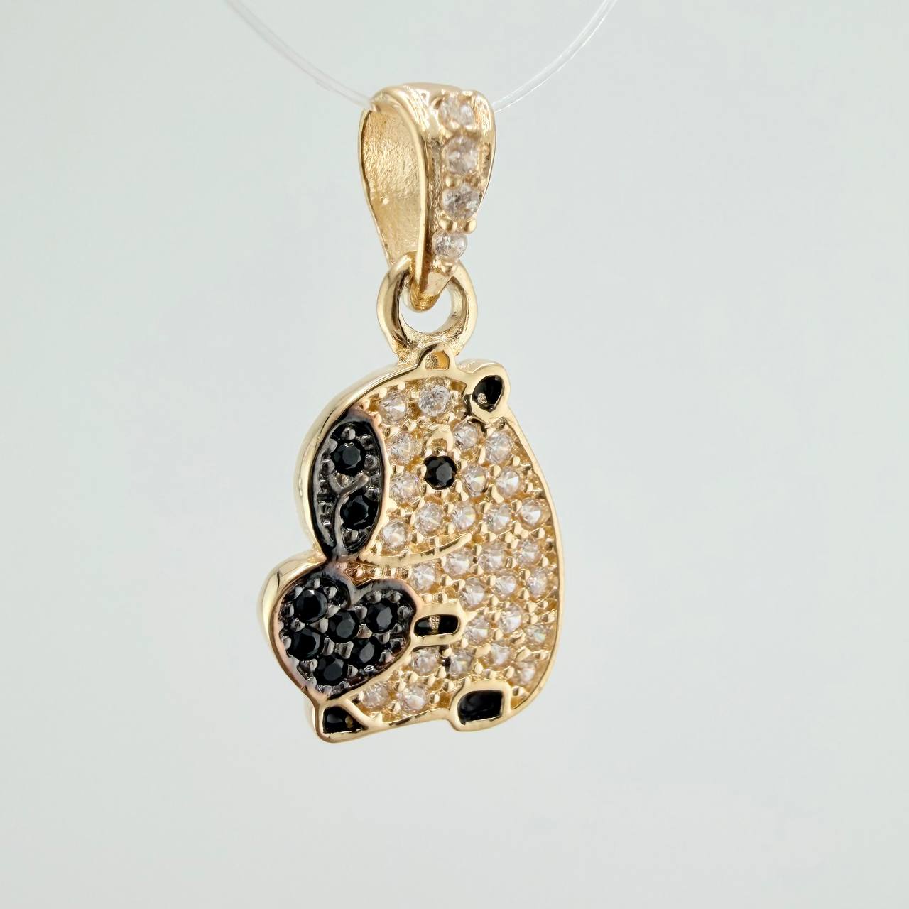 Dije Capibara 1.5gr / 3/4 in / Dos Oros Negro Amarillo 18K &