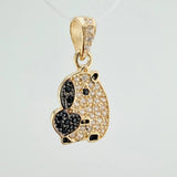 Dije Capibara 1.5gr / 3/4 in / Dos Oros Negro Amarillo 18K &