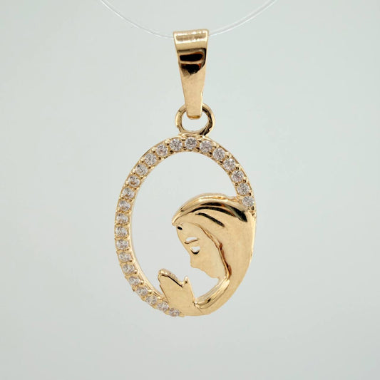 Dije Virgen Maria 1.1gr / 1 in / Oro Amarillo 18K &
